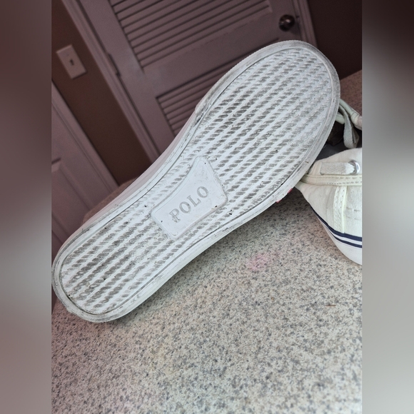 Polo by Ralph Lauren White Boat Shoes Classic Design - Picture 2 of 5